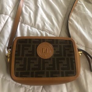 Fendi Brown and Tan Crossbody Bag